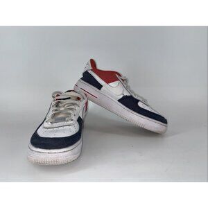 Nike Air Force  LV8 USA Denim White Blue Red GS Youth Size 5.5